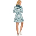 Ocean Wave Long Sleeve Velour Longline Dress View4