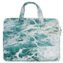 Blue Crashing Ocean Wave MacBook Pro 13  Double Pocket Laptop Bag View1