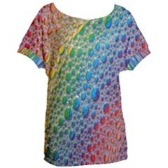 Bubbles Rainbow Colourful Colors Women s Oversized T-shirt