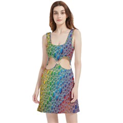Bubbles Rainbow Colourful Colors Velour Cutout Dress by Amaryn4rt