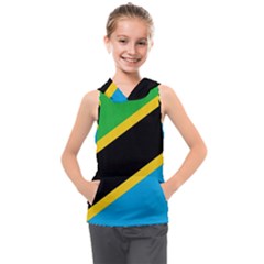 Flag Of Tanzania Kids  Sleeveless Hoodie by Amaryn4rt