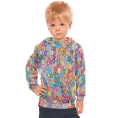 Retro Ethnic Background Pattern Vector Kids  Hooded Pullover