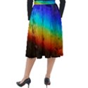 Rainbow-color-prism-colors Classic Velour Midi Skirt  View2