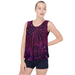 Retro-flower-pattern-design-batik- Bubble Hem Chiffon Tank Top