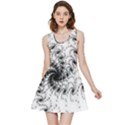 Fractal Black Spiral On White Inside Out Reversible Sleeveless Dress View1