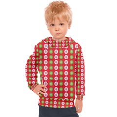 Festive Pattern Christmas Holiday Kids  Hooded Pullover by Amaryn4rt