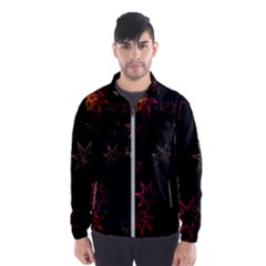 Christmas-background-motif-star Men s Windbreaker by Amaryn4rt