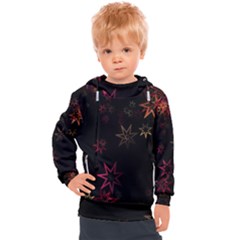 Christmas-background-motif-star Kids  Hooded Pullover by Amaryn4rt