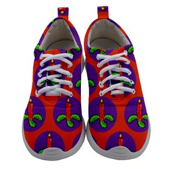 Christmas Candles Seamless Pattern Women Athletic Shoes