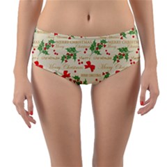 Christmas-paper-scrapbooking-- Reversible Mid-waist Bikini Bottoms