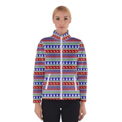 Christmas-color-stripes Pattern Women s Bomber Jacket by Amaryn4rt