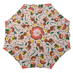 Colorful-funny-christmas-pattern Merry Xmas Straight Umbrellas by Amaryn4rt