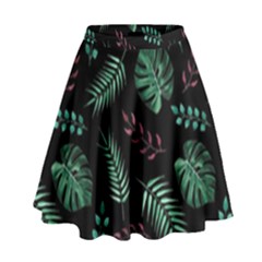 Honey-seamless-pattern High Waist Skirt