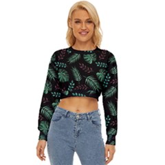 Tropical Leaves Pattern Lightweight Long Sleeve Sweatshirt by Amaryn4rt