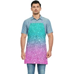 Pink And Turquoise Glitter Kitchen Apron