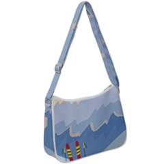 Winter Sports Ski Winter Snow Zip Up Shoulder Bag by Pakjumat