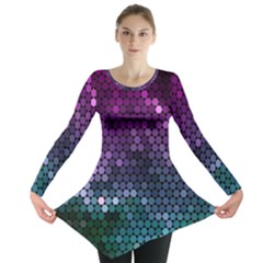 Digital Abstract Party Event Long Sleeve Tunic  by Pakjumat