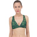 Leaves Snowflake Pattern Holiday Classic Banded Bikini Top View1