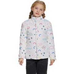 Spaceship Pattern Star Kids  Puffer Bubble Jacket Coat by Pakjumat