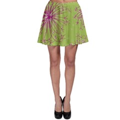 Dandelion Flower Background Nature Flora Drawing Skater Skirt by Pakjumat