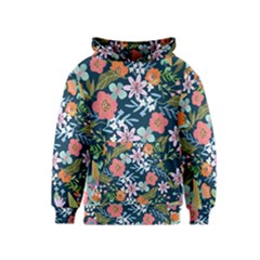 Flowers Flower Flora Nature Floral Background Painting Kids  Pullover Hoodie by Pakjumat