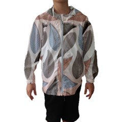 Leaves Pastel Background Nature Kids  Hooded Windbreaker