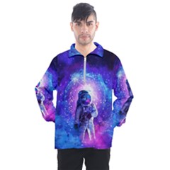 The Cosmonaut Galaxy Art Space Astronaut Men s Half Zip Pullover by Pakjumat