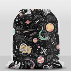 Animals Galaxy Space Drawstring Bag (small) by Pakjumat