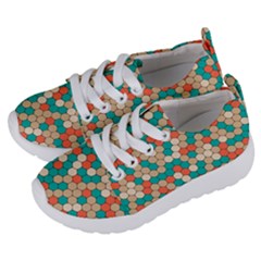 Multicolored Honeycomb Colorful Abstract Geometry Kids  Lightweight Sports Shoes by Pakjumat