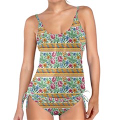 Flower Fabric Design Tankini Set