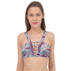 Abstract Background Ornamental Cage Up Bikini Top by Pakjumat