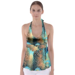 Photo Coral Great Scleractinia Tie Back Tankini Top by Pakjumat