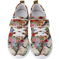 Valentine s Day Heart Artistic Psychedelic Men s Velcro Strap Shoes by Modalart