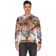 Valentine s Day Heart Artistic Psychedelic Men s Fleece Sweatshirt by Modalart