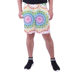 Mandala Pattern Rainbow Pride Men s Pocket Shorts