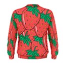 Texture Sweet Strawberry Dessert Food Summer Pattern Men s Sweatshirt View2