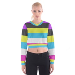 Bigender Flag Copy Cropped Sweatshirt