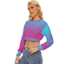 Blue Pink Purple Lightweight Long Sleeve Sweatshirt View2