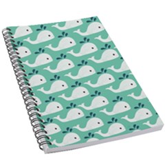 Whale Sea Blue 5 5  X 8 5  Notebook by Dutashop