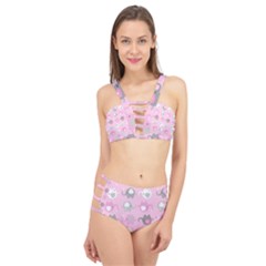 Animals Elephant Pink Cute Cage Up Bikini Set by Dutashop