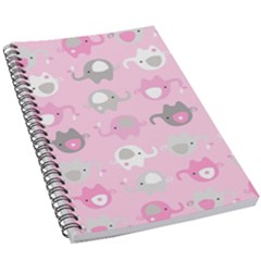 Animals Elephant Pink Cute 5 5  X 8 5  Notebook by Dutashop