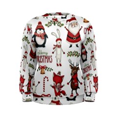 Christmas Characters Pattern Women s Sweatshirt by Sarkoni