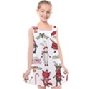 Christmas Characters Pattern Kids  Cross Back Dress View1