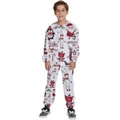 Christmas Characters Pattern Kids  Sweatshirt Set by Sarkoni