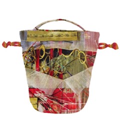 Collage Drawstring Bucket Bag