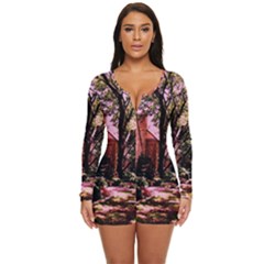 Hot Day In  Dallas-6 Long Sleeve Boyleg Swimsuit by bestdesignintheworld