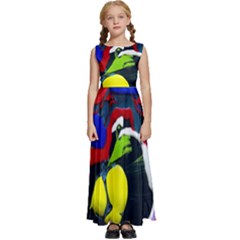 Japan Is So Close-1-1 Kids  Satin Sleeveless Maxi Dress by bestdesignintheworld