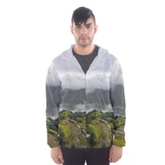 Residential Paddy Field Step Cloud Men s Hooded Windbreaker by Sarkoni