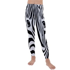 Animal Cute Pattern Art Zebra Kids  Lightweight Velour Leggings