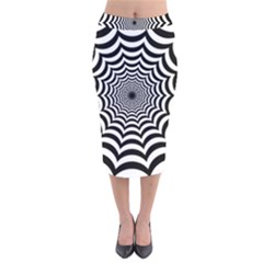 Spider Web Hypnotic Velvet Midi Pencil Skirt by Amaryn4rt